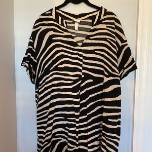 H&M dress petite animal print tunic style short
